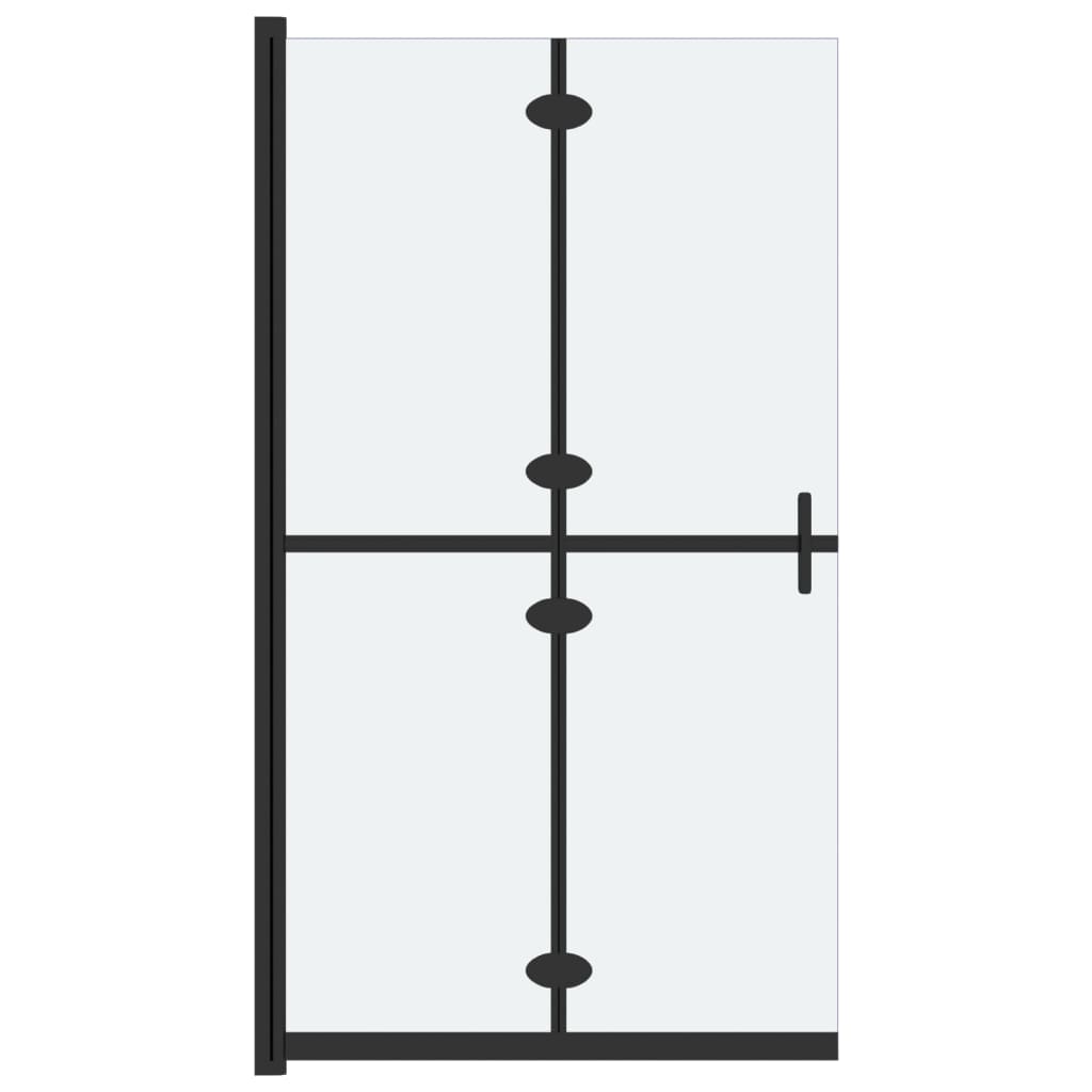 vidaXL Faltbare begehbare Duschwand ESG-Glas mattiert 90x190 cm