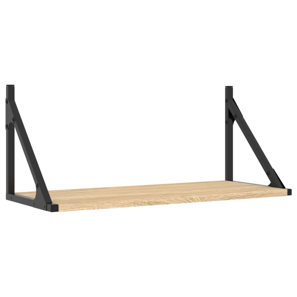 vidaXL Wandregale 2 Stk. Sonoma-Eiche 60x25x25,5 cm Holzwerkstoff