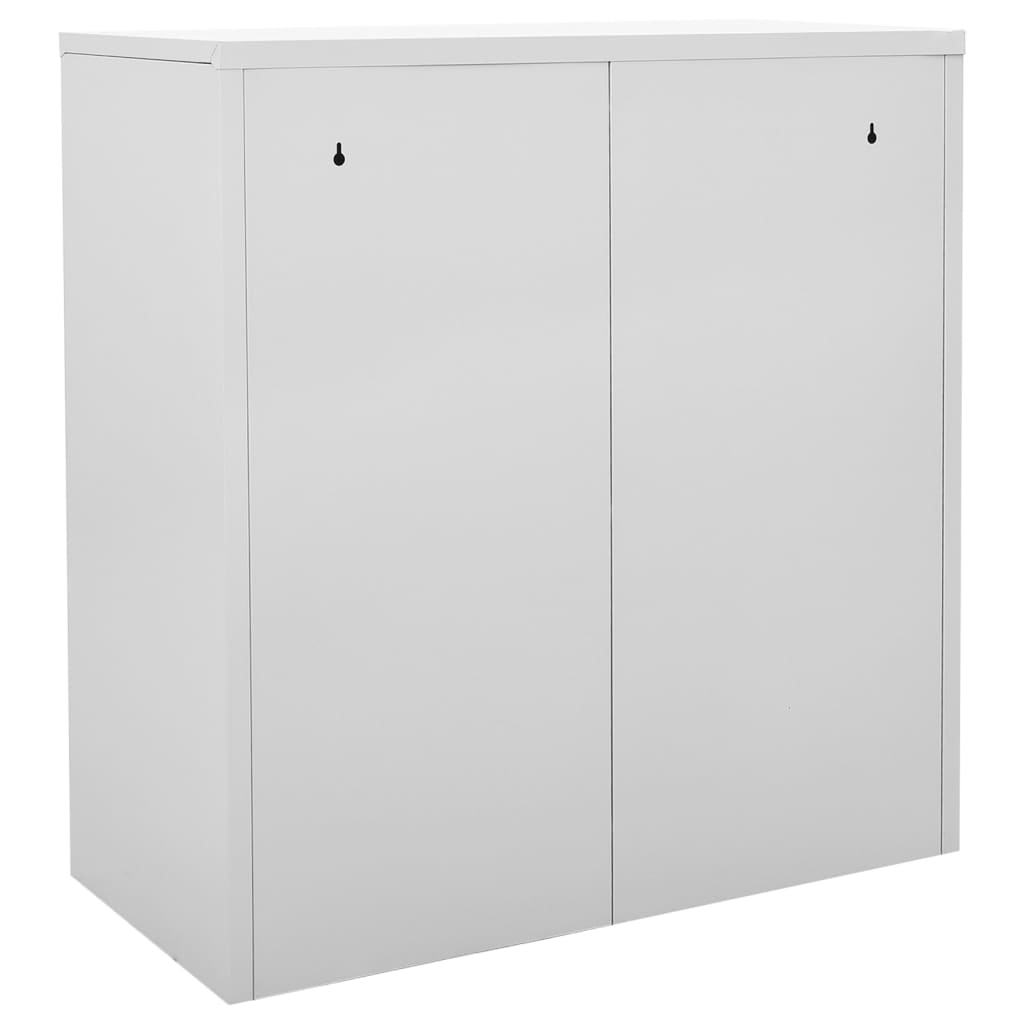 vidaXL Schließfachschrank Hellgrau 90x45x92,5 cm Stahl