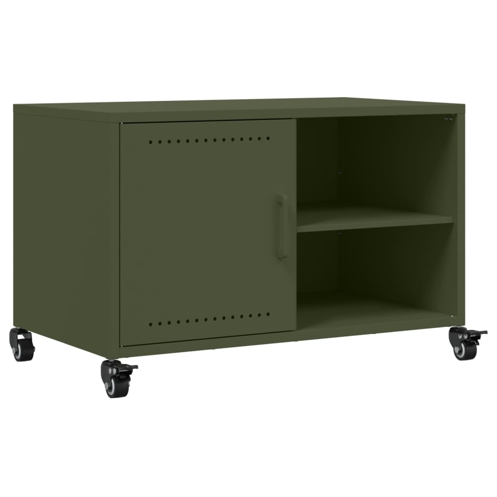 vidaXL TV-Schrank Olivgrün 68x39x43,5 cm Stahl