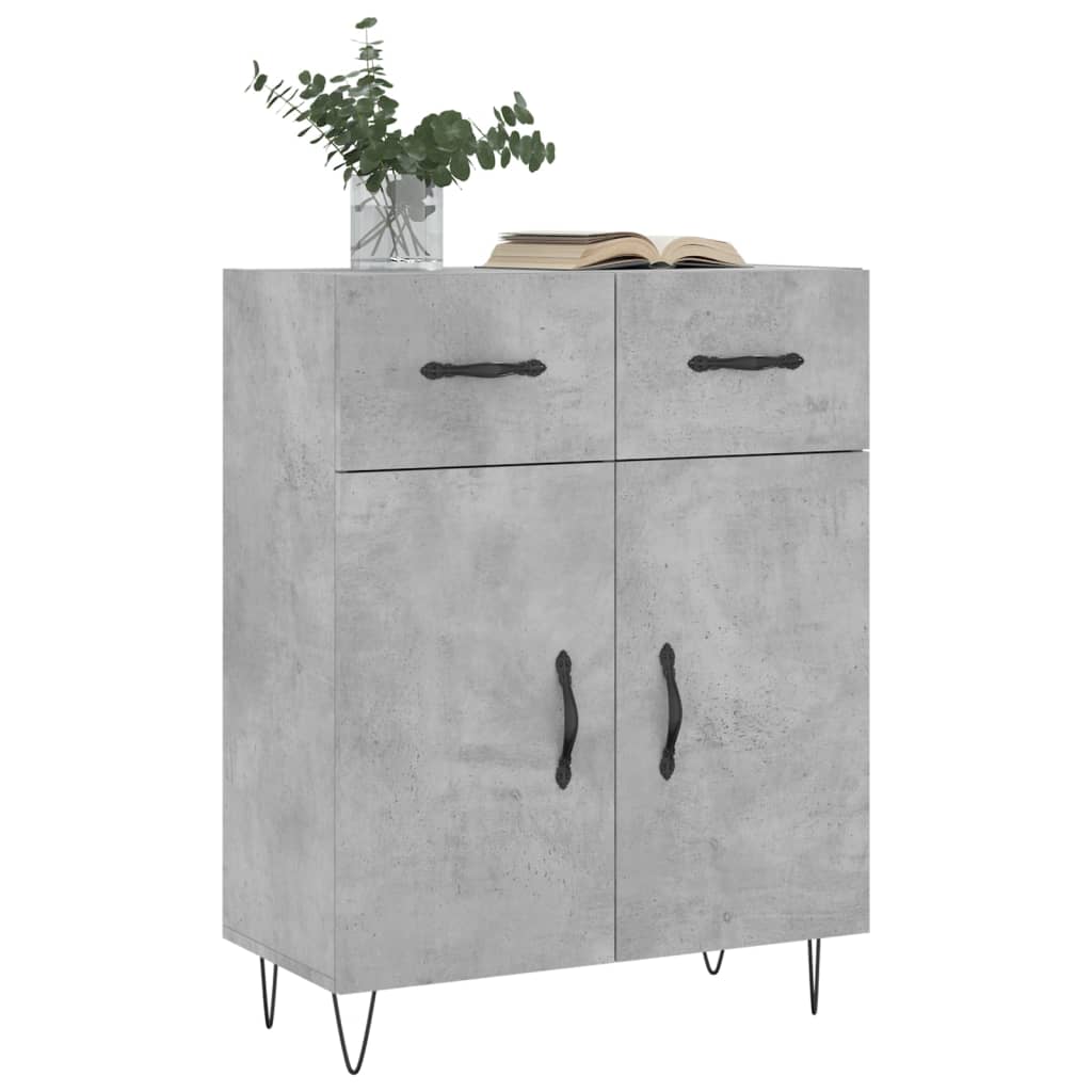 vidaXL Sideboard Betongrau 69,5x34x90 cm Holzwerkstoff