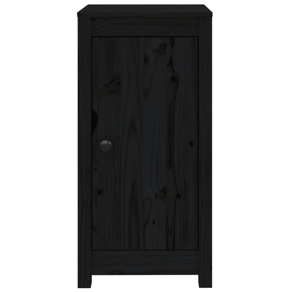 vidaXL Sideboards 2 Stk. Schwarz 39x35x80 cm Massivholz Kiefer