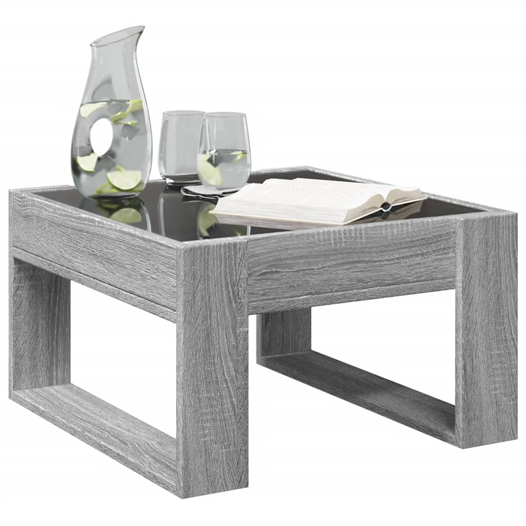 vidaXL Couchtisch mit Infinity-LED Grau Sonoma 50x53x30 cm