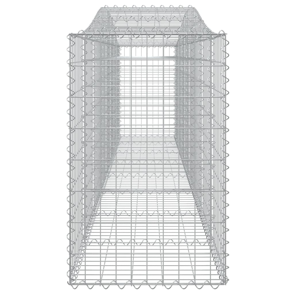 vidaXL Gabionen mit Hochbogen 9 Stk. 400x50x80/100cm Verzinktes Eisen