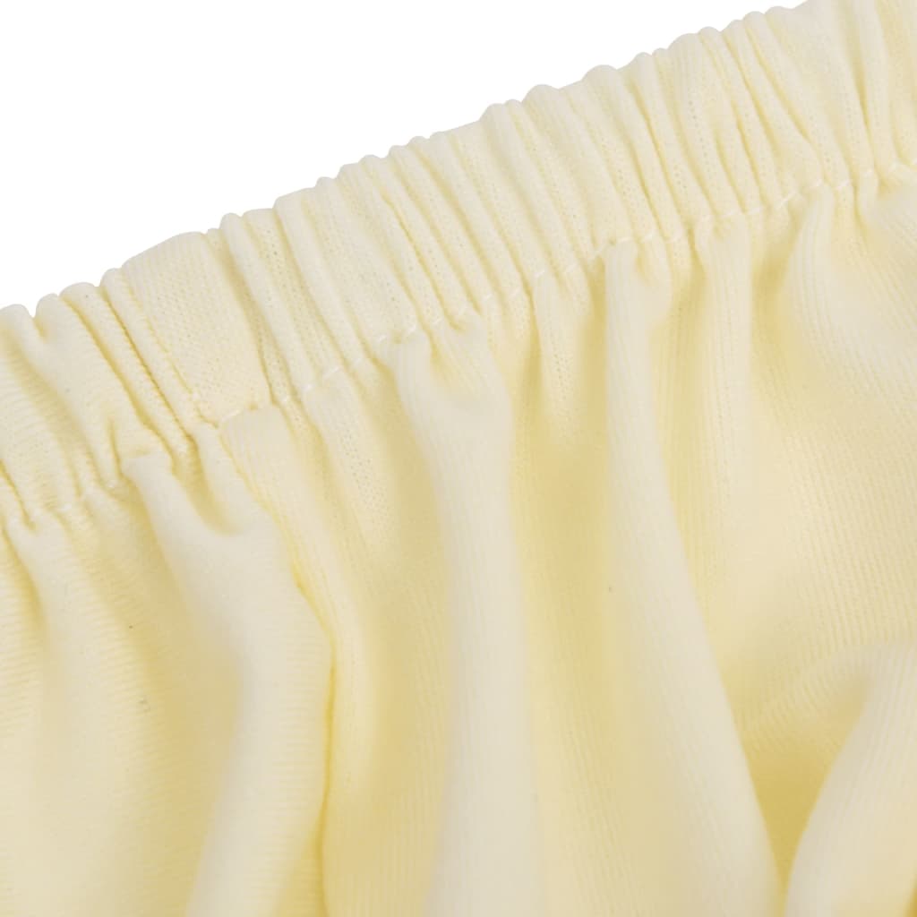 vidaXL Stretch-Sofahusse Creme Polyester-Jersey