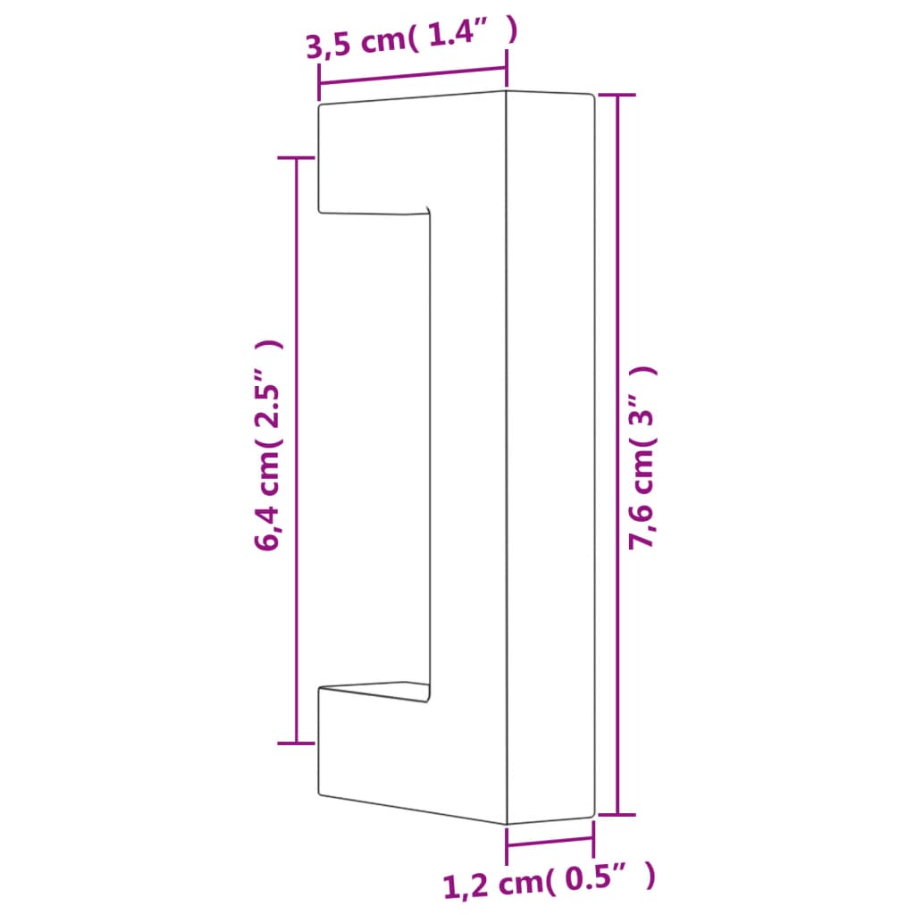 vidaXL Möbelgriffe 10 Stk. Silbern 64 mm Edelstahl