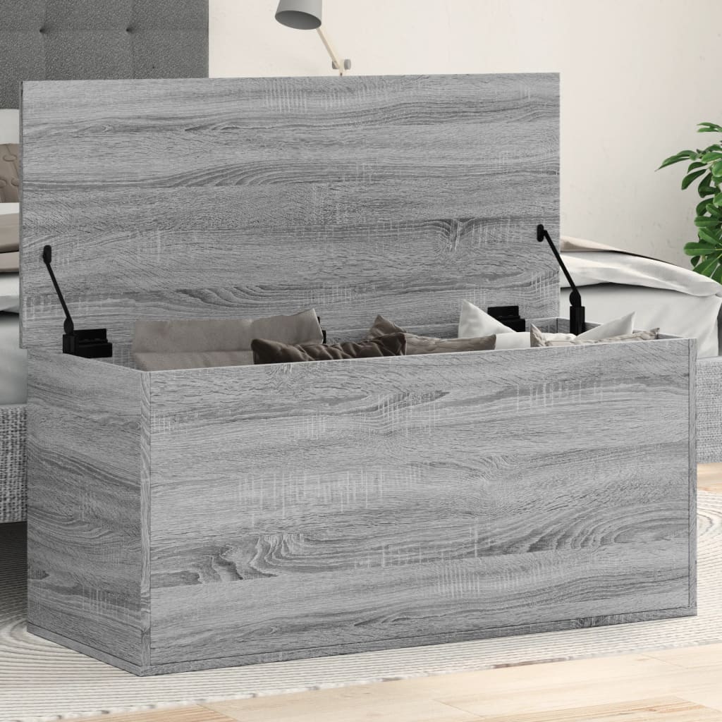 vidaXL Truhe Grau Sonoma 100x42x46 cm Holzwerkstoff