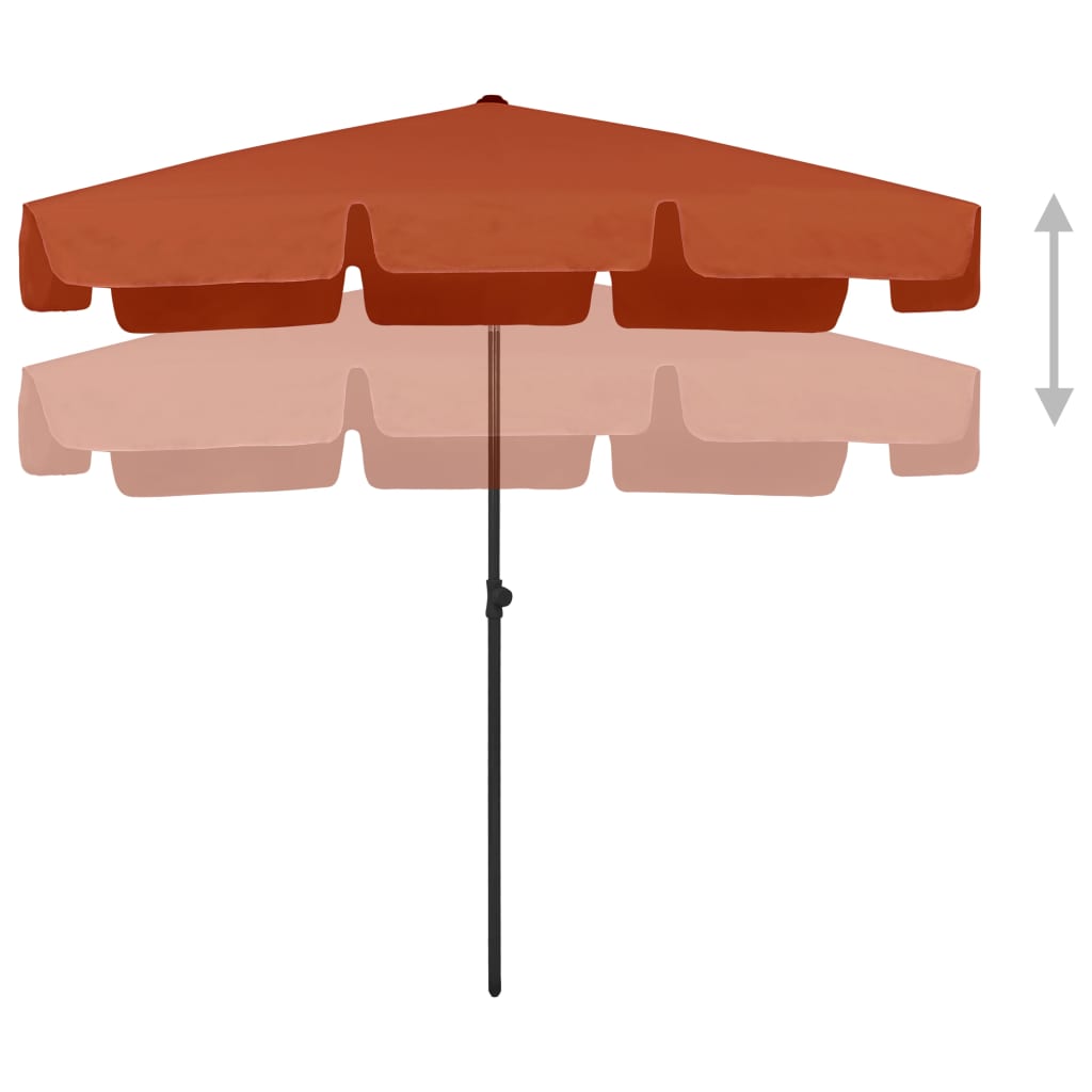 vidaXL Strandschirm Terrakottarot 200x125 cm