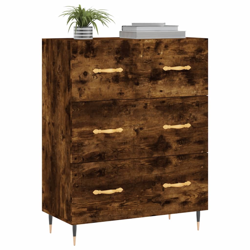 vidaXL Sideboard Räuchereiche 69,5x34x90 cm Holzwerkstoff