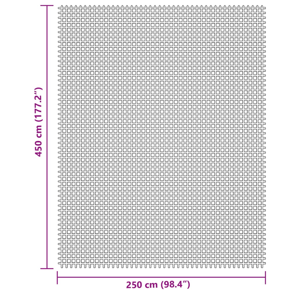 vidaXL Campingteppich Hellgrau 4,5x2,5 m