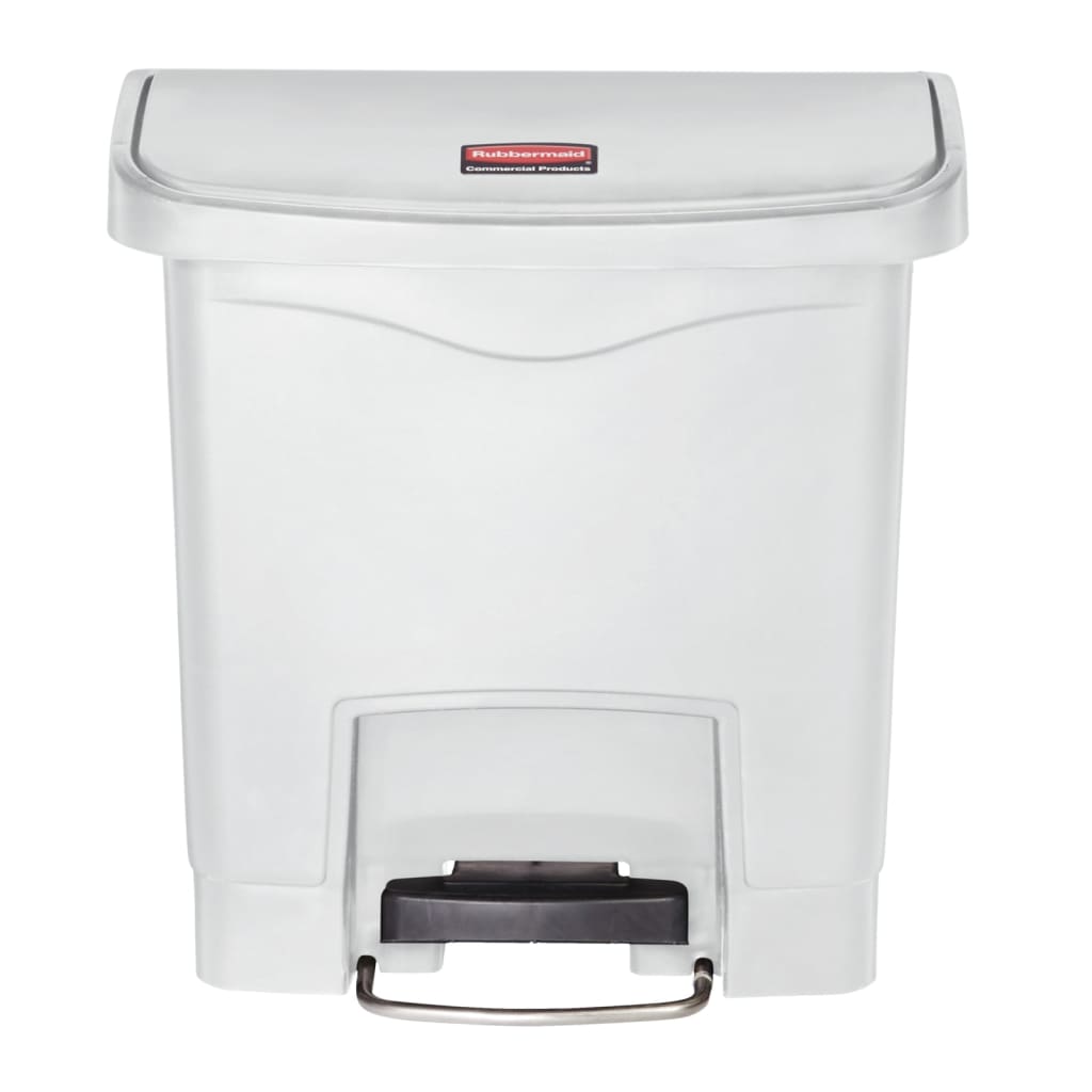 Rubbermaid Step-on Mülleimer Slim Jim 15 L Weiß