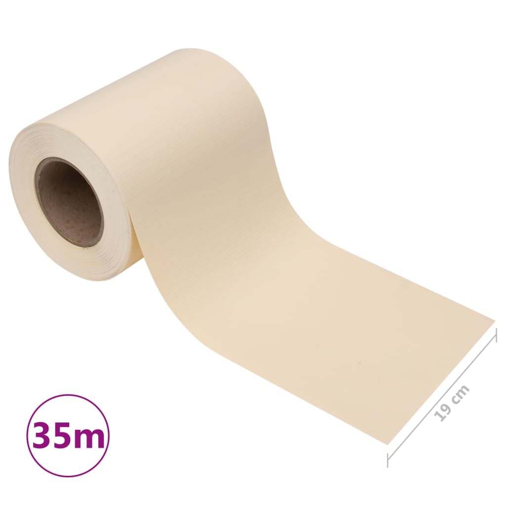 vidaXL Garten-Sichtschutz PVC 35x0,19 m Creme