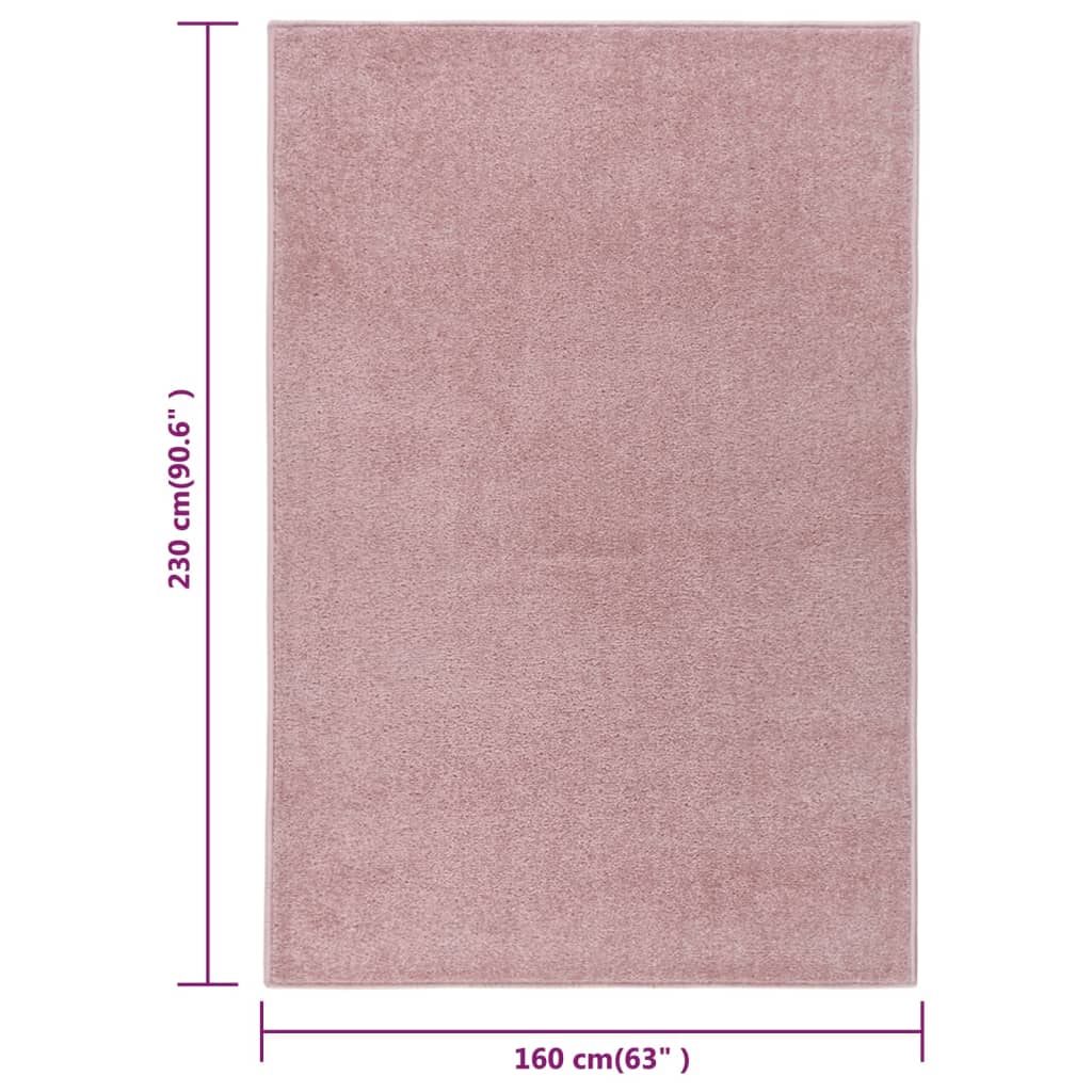 vidaXL Teppich Kurzflor 160x230 cm Rosa