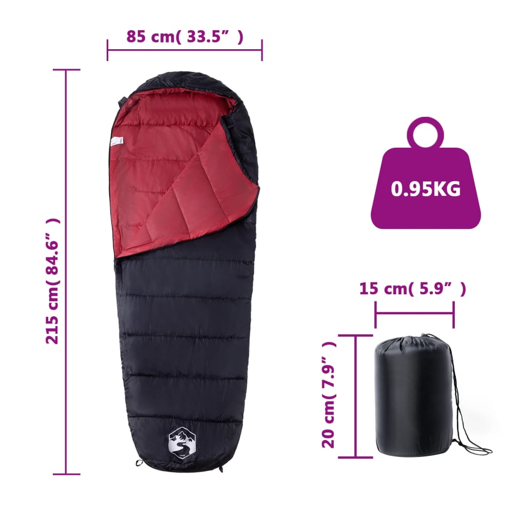 vidaXL Mumienschlafsack für Erwachsene Camping 3 Jahreszeiten