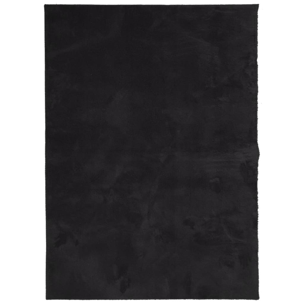 vidaXL Teppich HUARTE Kurzflor Weich und Waschbar Schwarz 200x280 cm