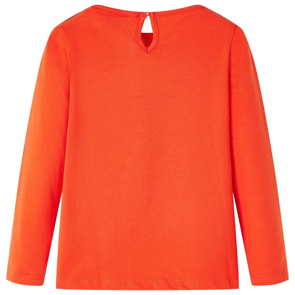 Kinder-Langarmshirt Dunkelorange 140