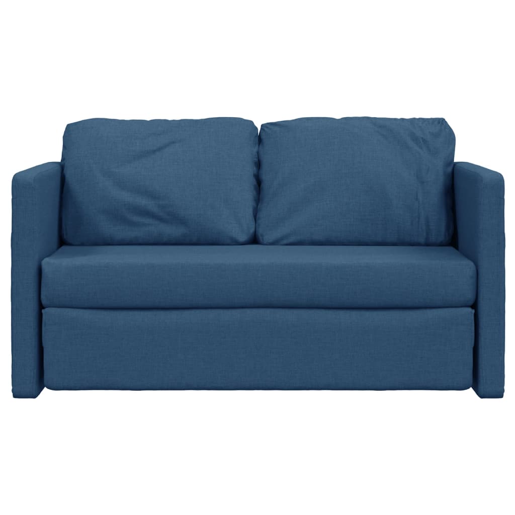 vidaXL Bodensofa mit Schlaffunktion Blau 112x174x55 cm Stoff