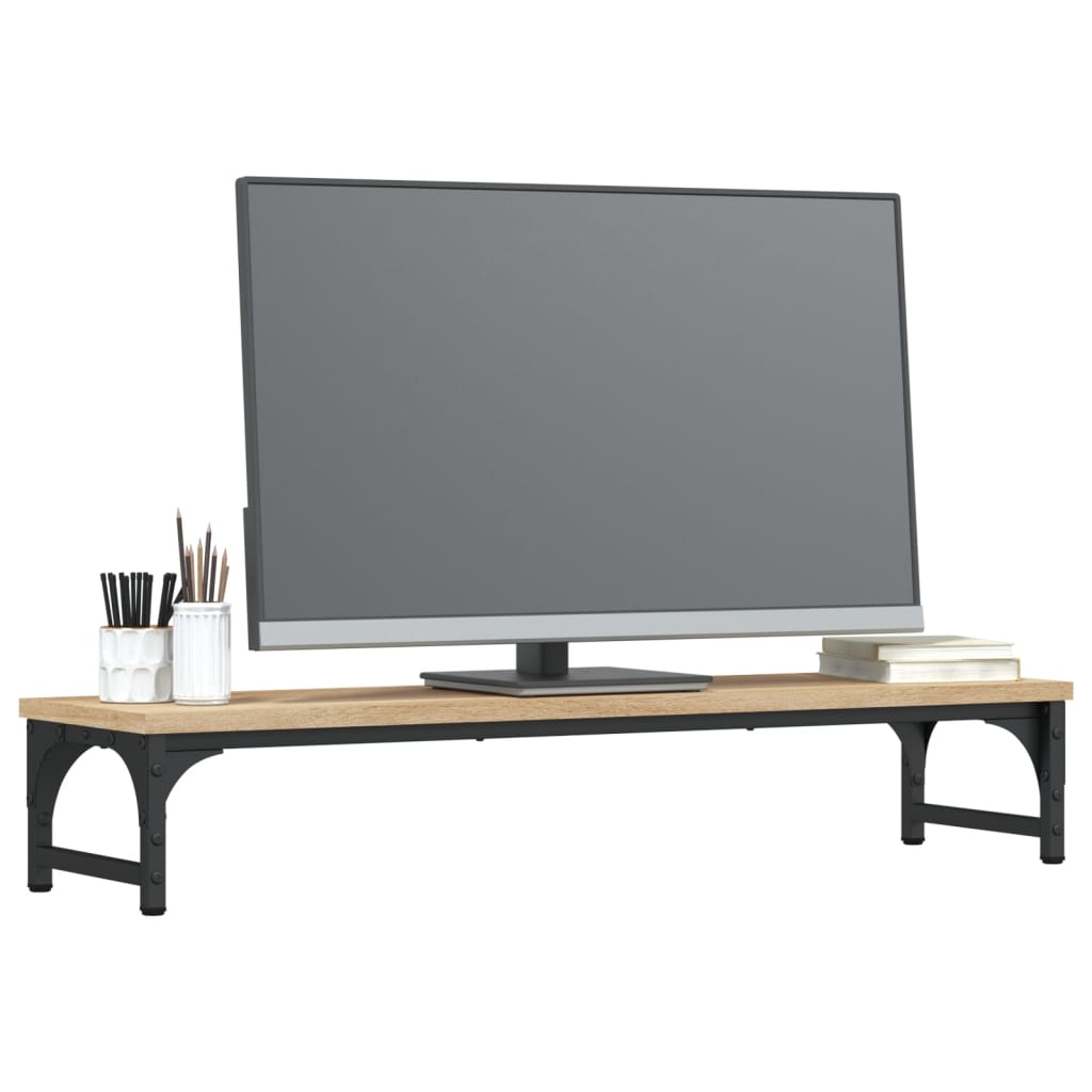 vidaXL Monitorständer Sonoma-Eiche 85x23x15,5 cm Holzwerkstoff