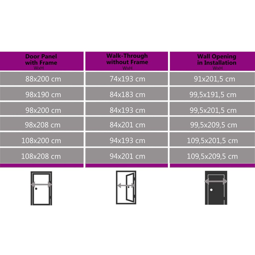 vidaXL Haustür Weiß 98x208 cm PVC