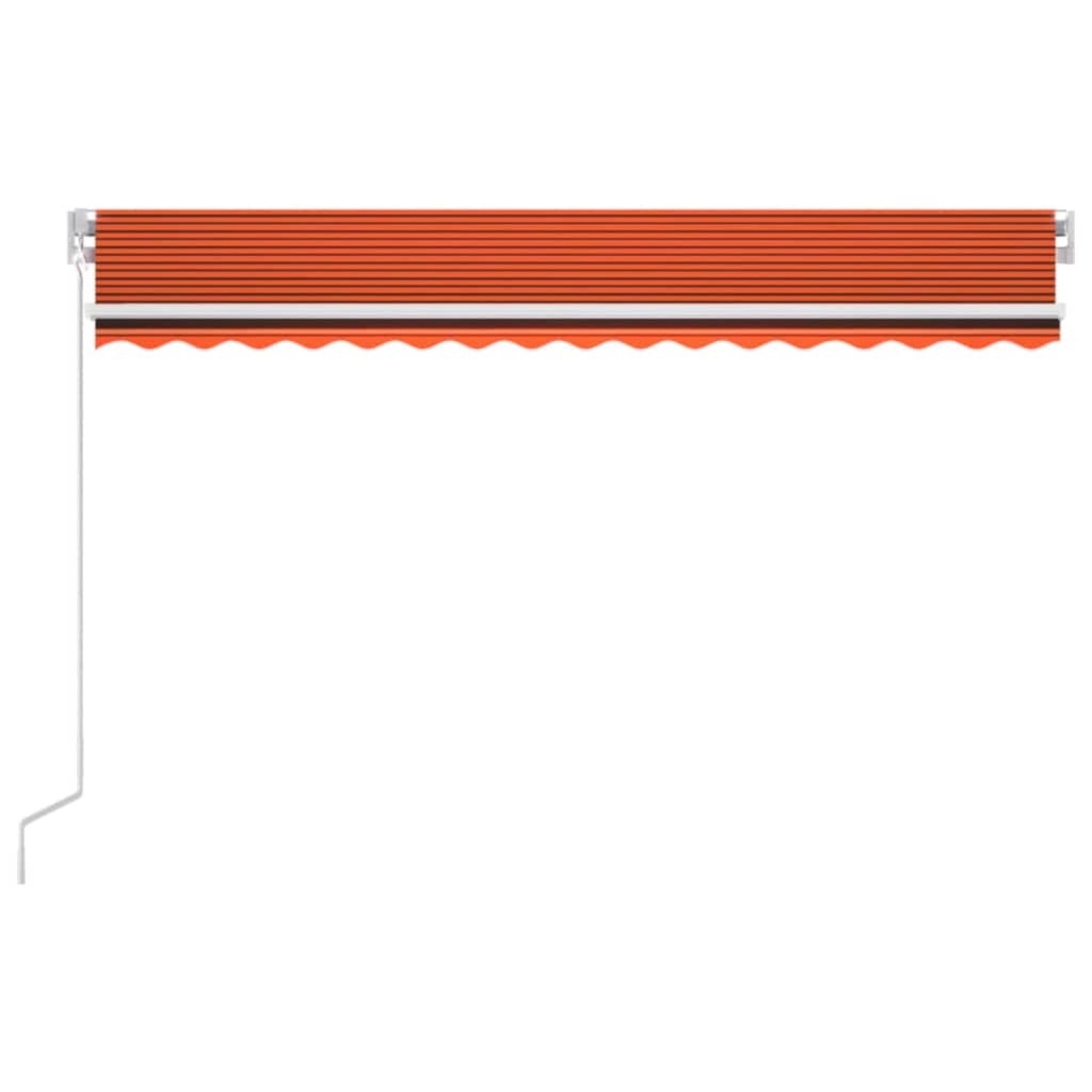 vidaXL Markise Manuell Einziehbar 400x350 cm Orange und Braun