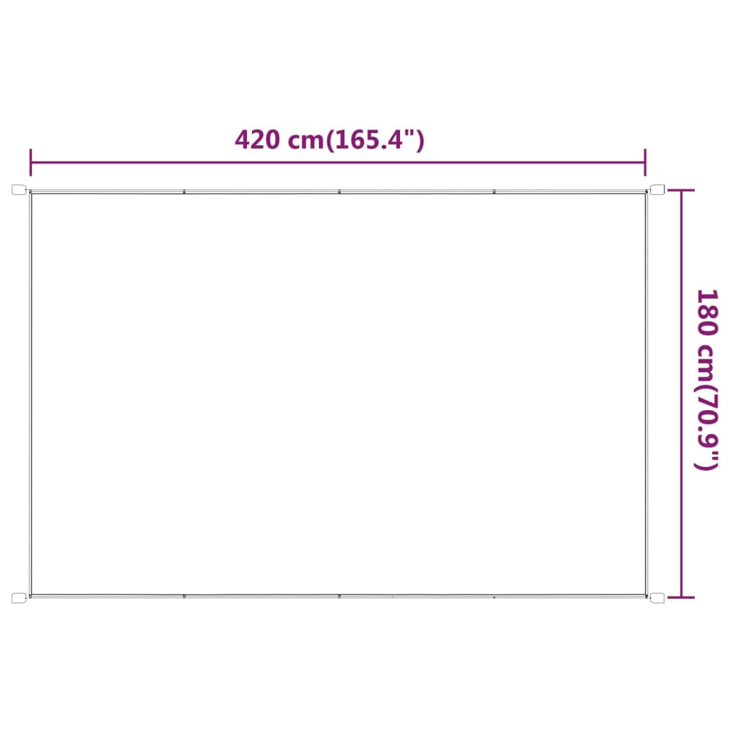 vidaXL Senkrechtmarkise Hellgrün 180x420 cm Oxford-Gewebe