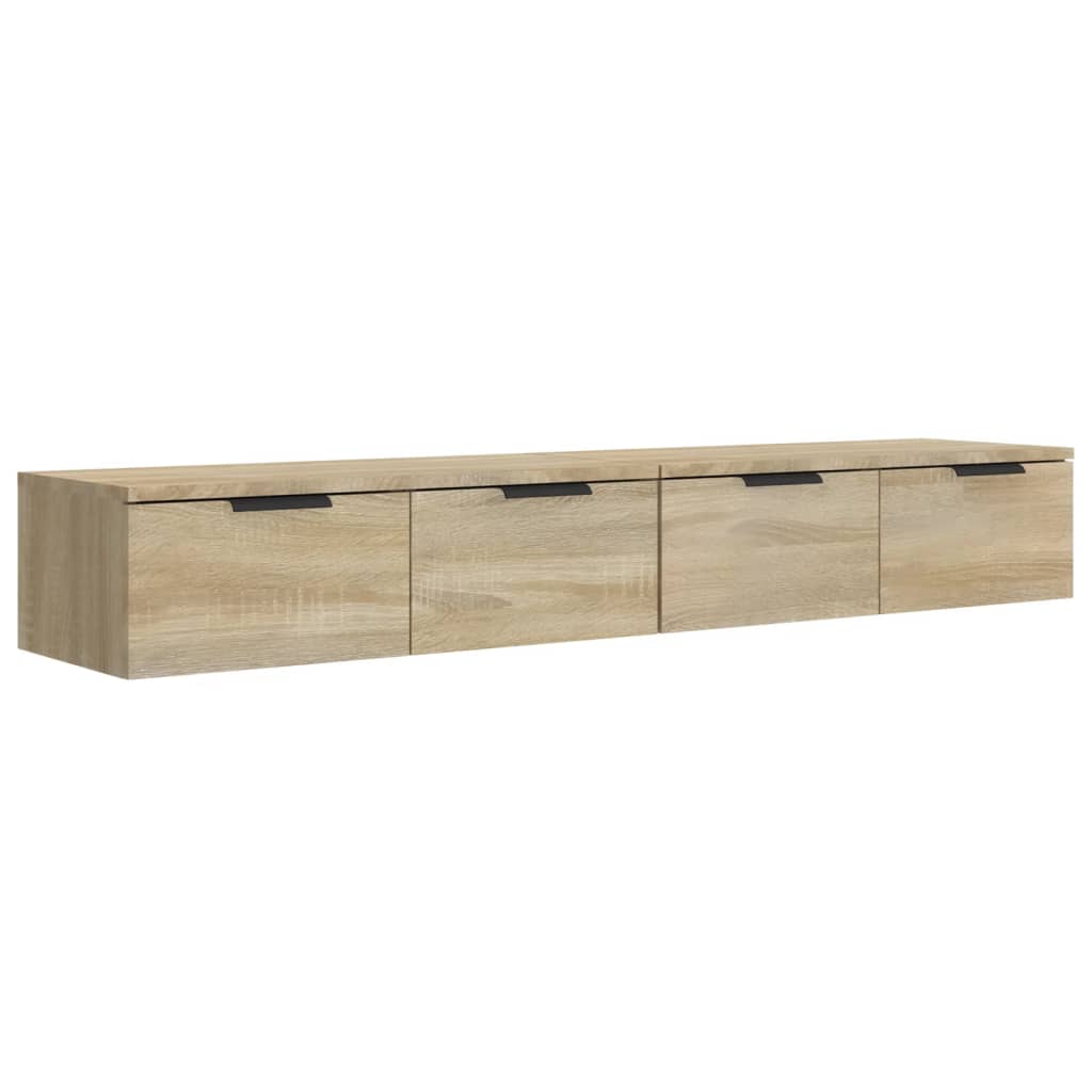 vidaXL Wandschränke 2 Stk. Sonoma-Eiche 68x30x20 cm Holzwerkstoff