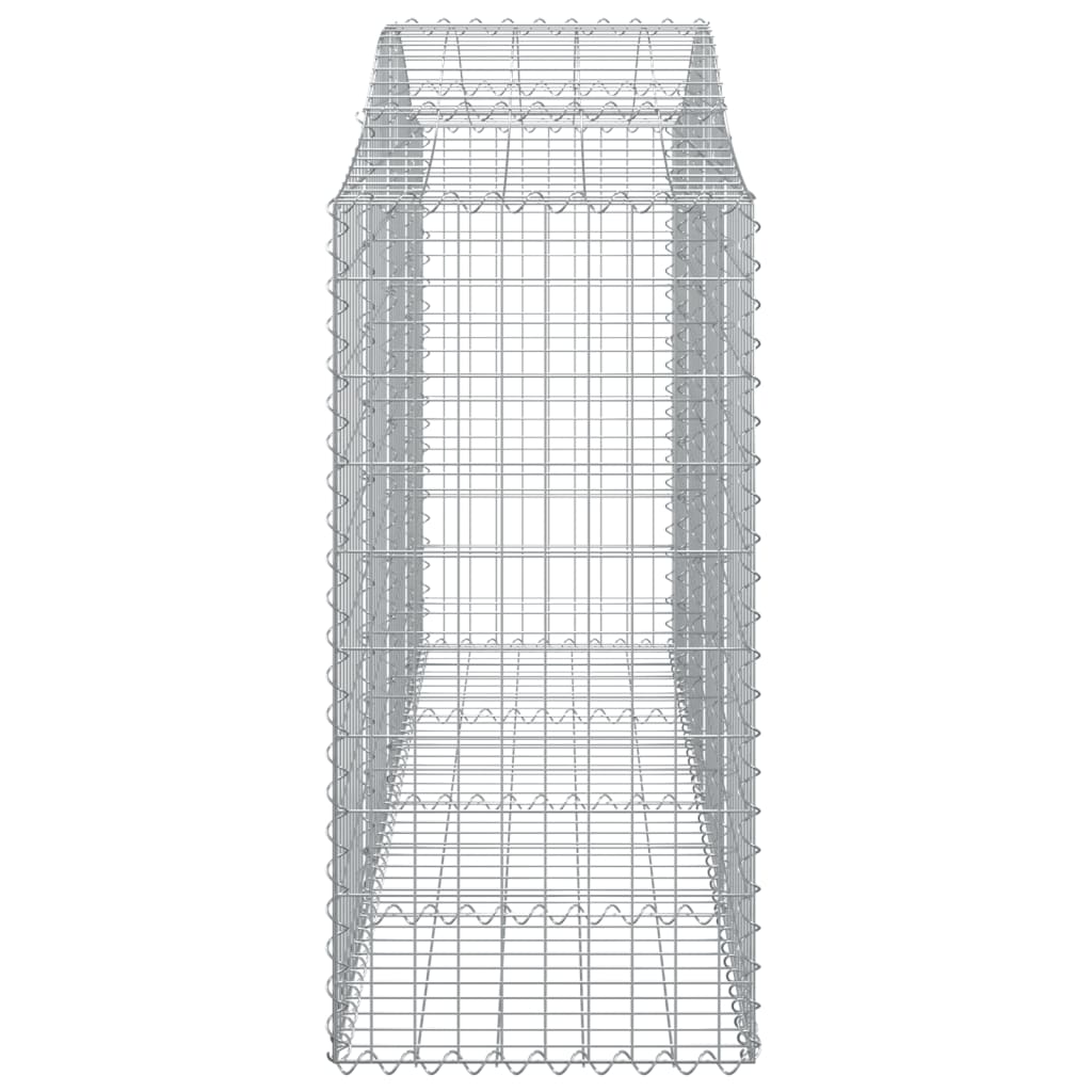 vidaXL Gabionen mit Hochbogen 12Stk. 200x50x120/140cm Verzinktes Eisen