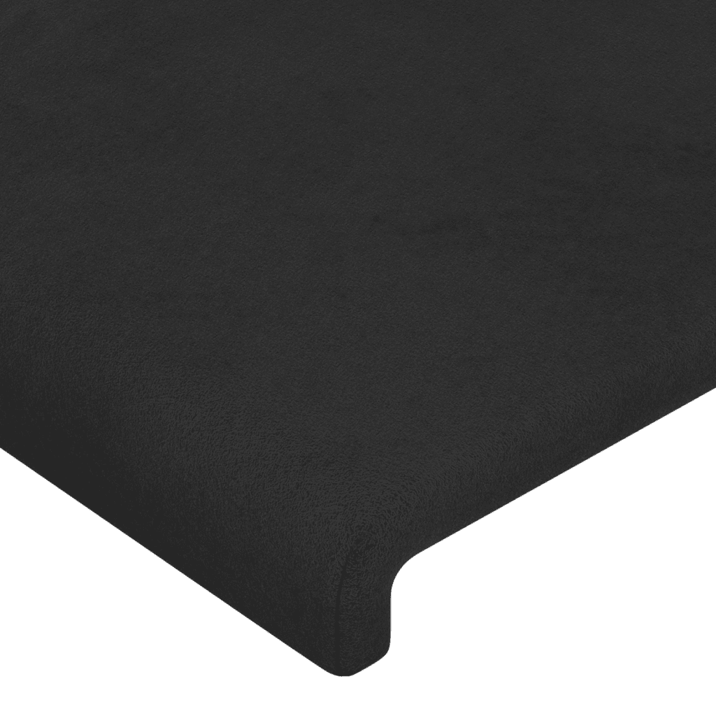 vidaXL Boxspringbett mit Matratze Schwarz 120x200 cm Samt