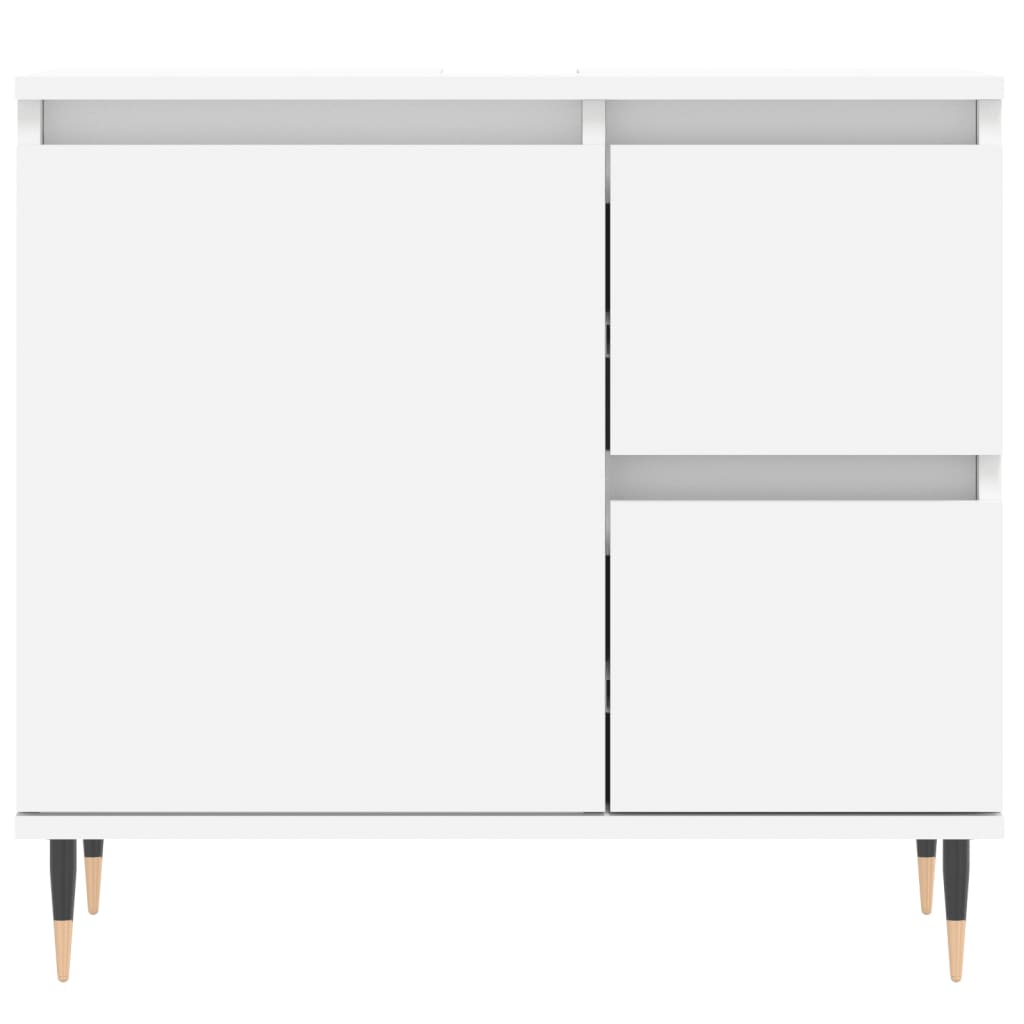 vidaXL Badschrank Weiß 65x33x60 cm Holzwerkstoff