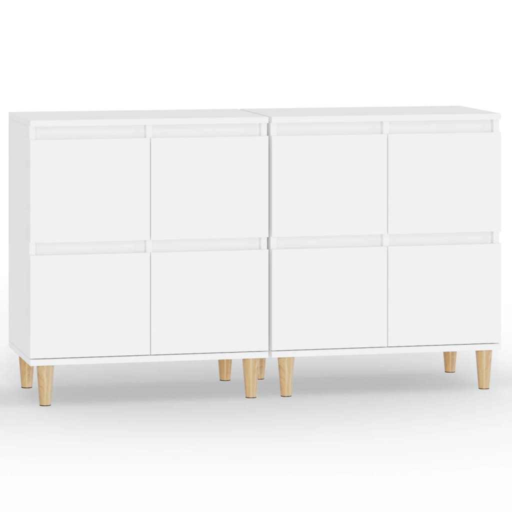 vidaXL Sideboards 2 Stk. Weiß 60x35x70 cm Holzwerkstoff