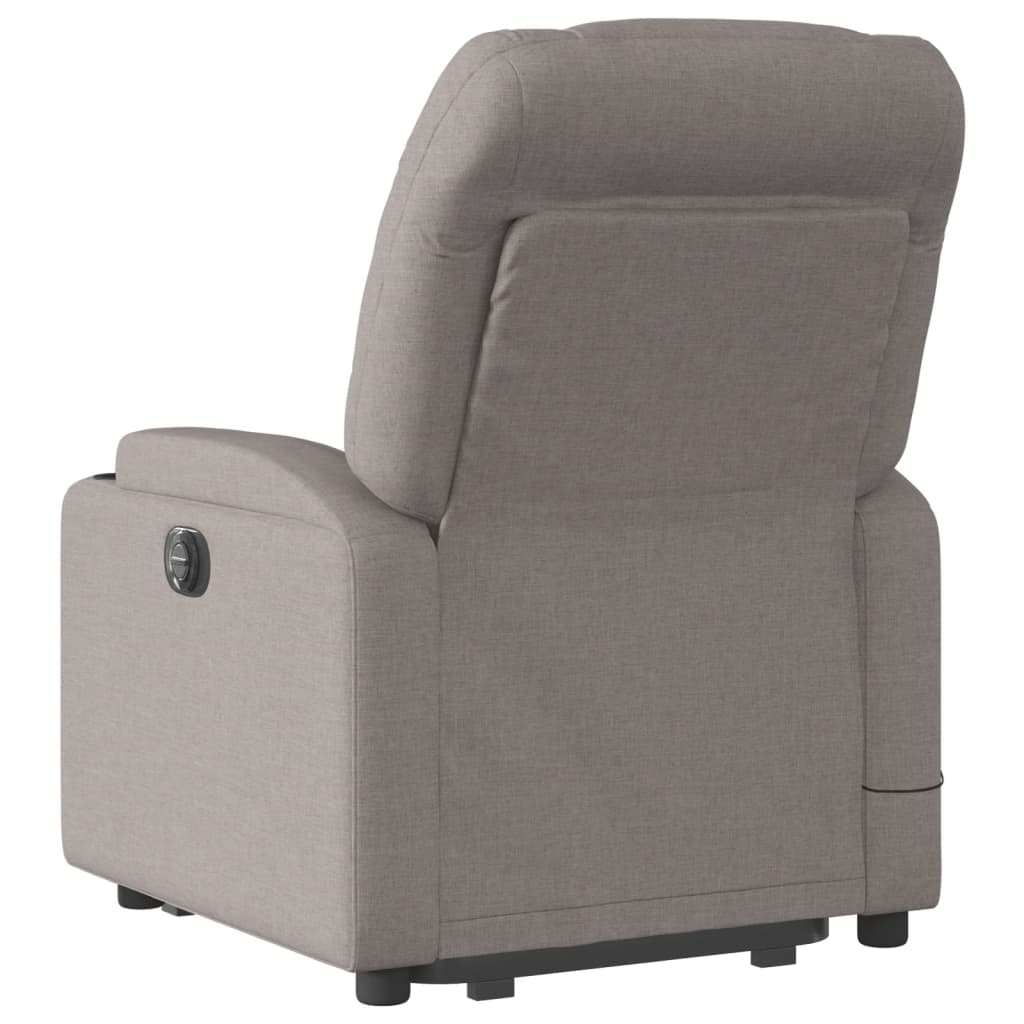 vidaXL Massagesessel mit Aufstehhilfe Taupe Stoff