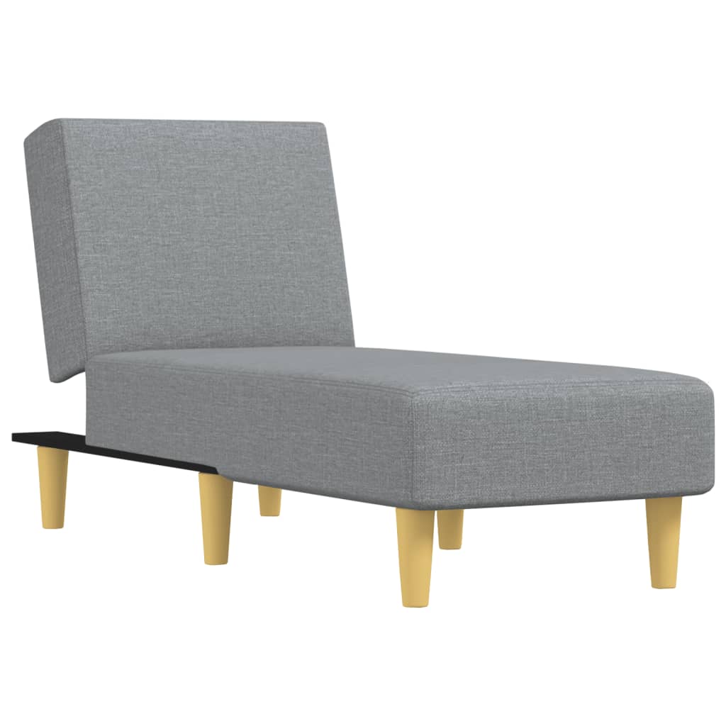 vidaXL Chaiselongue Hellgrau Stoff