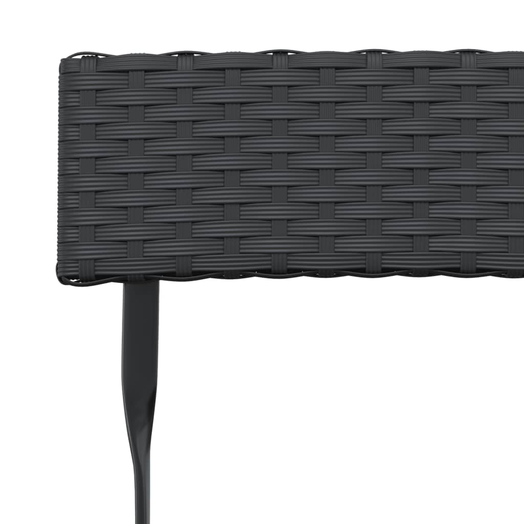 vidaXL Bistrostühle 4 Stk. Klappbar Schwarz Poly Rattan und Stahl