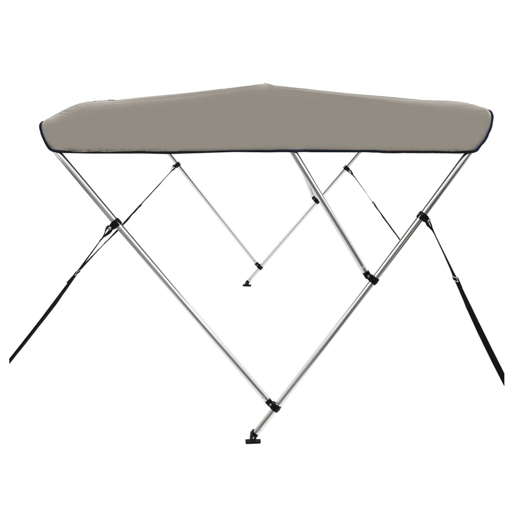 vidaXL 3-Bow Bimini-Top Grau 183x180x137 cm