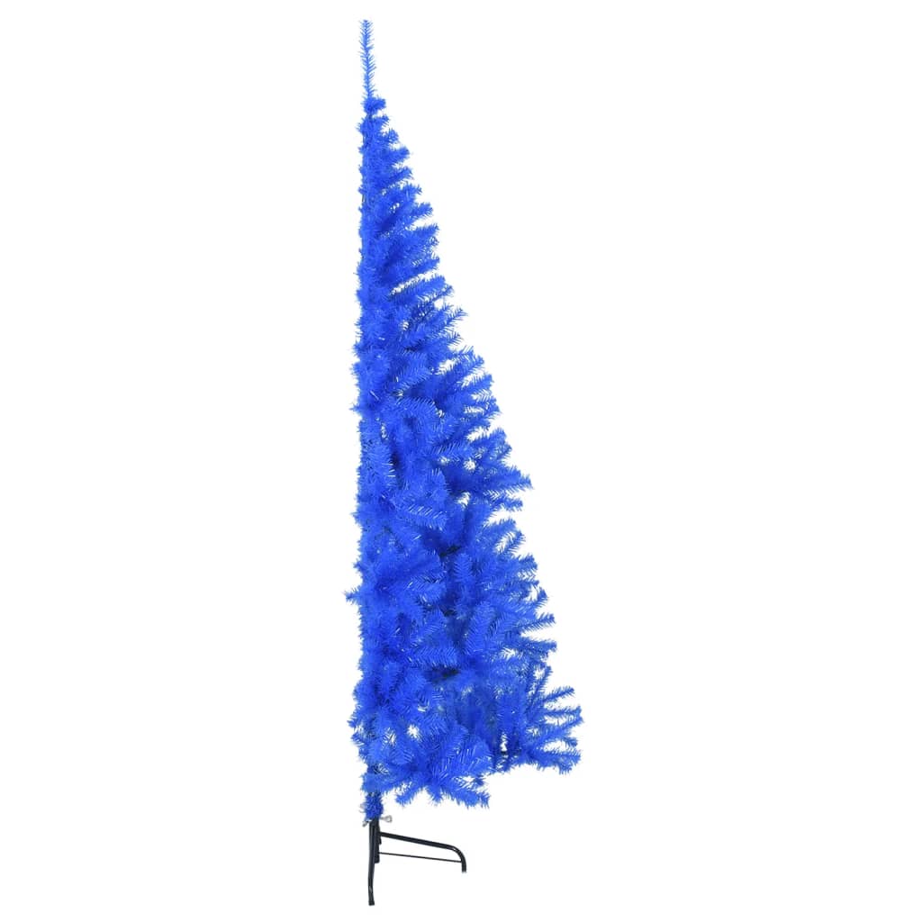 vidaXL Künstlicher Halb-Weihnachtsbaum mit Ständer Blau 240 cm PVC