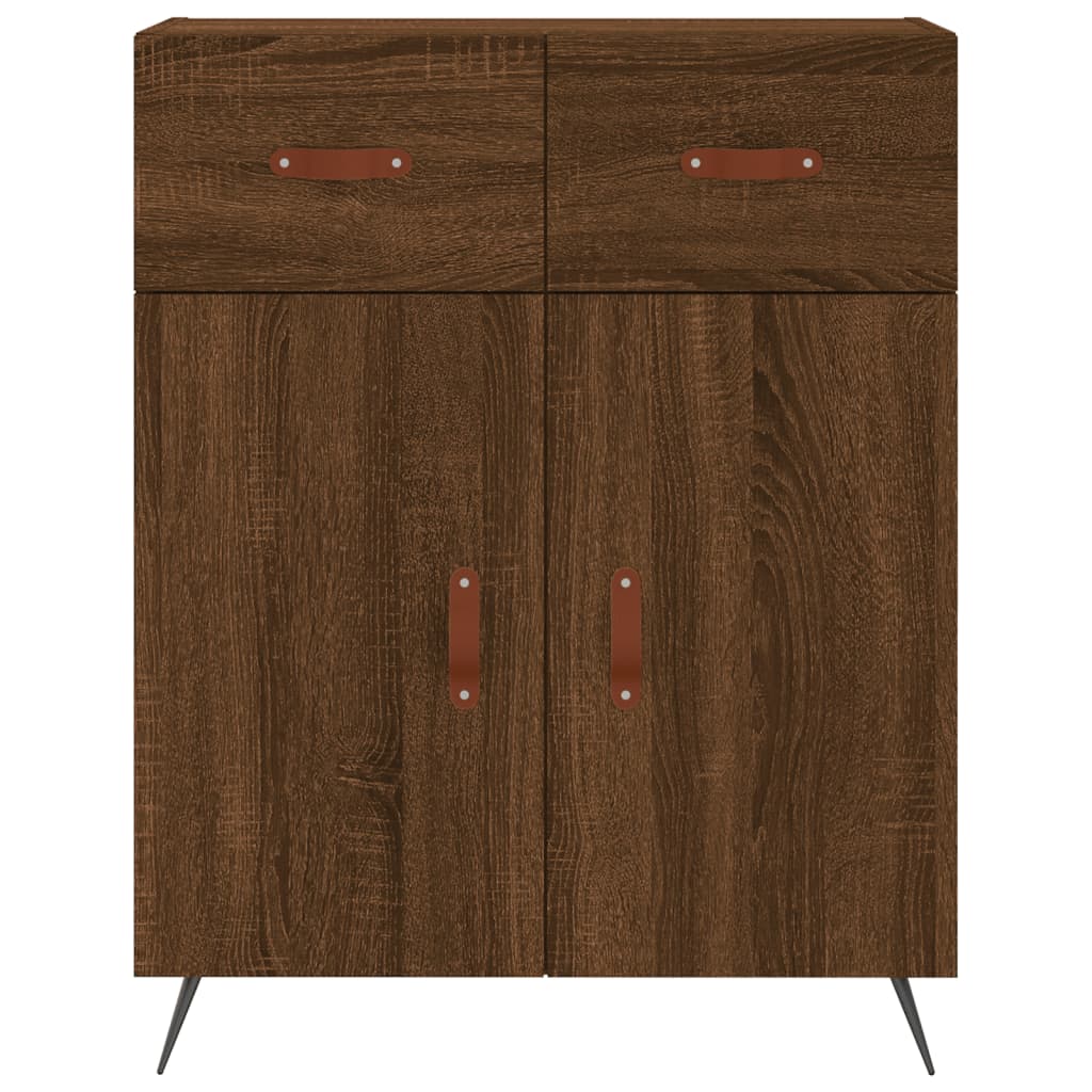 vidaXL Highboard Braun Eichen-Optik 69,5x34x180 cm Holzwerkstoff