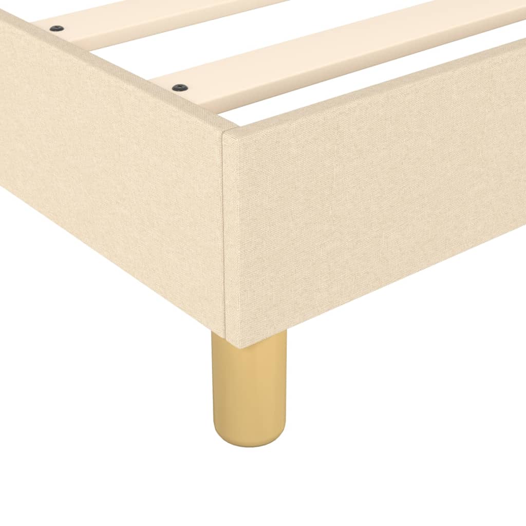 vidaXL Boxspringbett mit Matratze Creme 80x200 cm Stoff