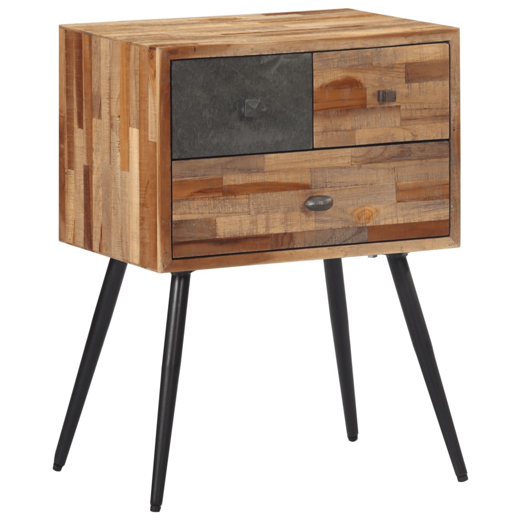 vidaXL Nachttisch 47x31,5x60 cm Massivholz Teak