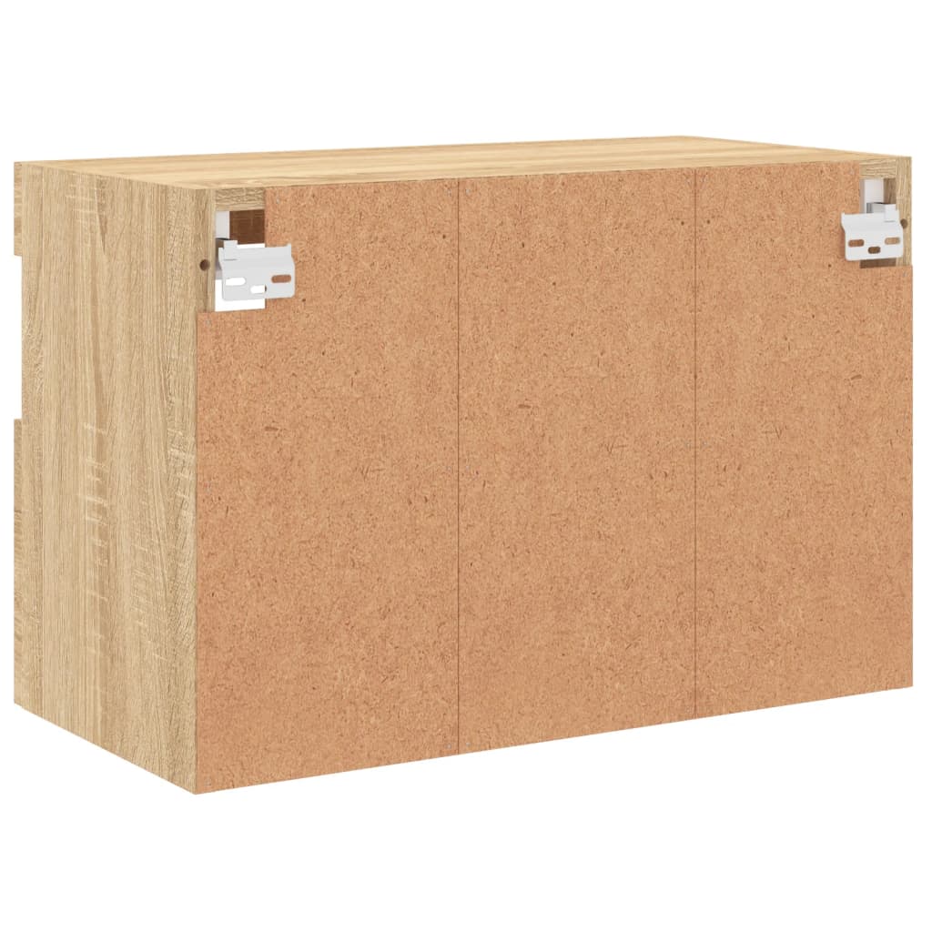 vidaXL TV-Wandschrank mit LED-Leuchten Sonoma-Eiche 60x30x40 cm