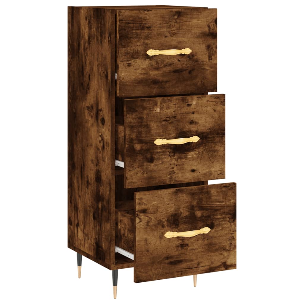 vidaXL Sideboard Räuchereiche 34,5x34x90 cm Holzwerkstoff