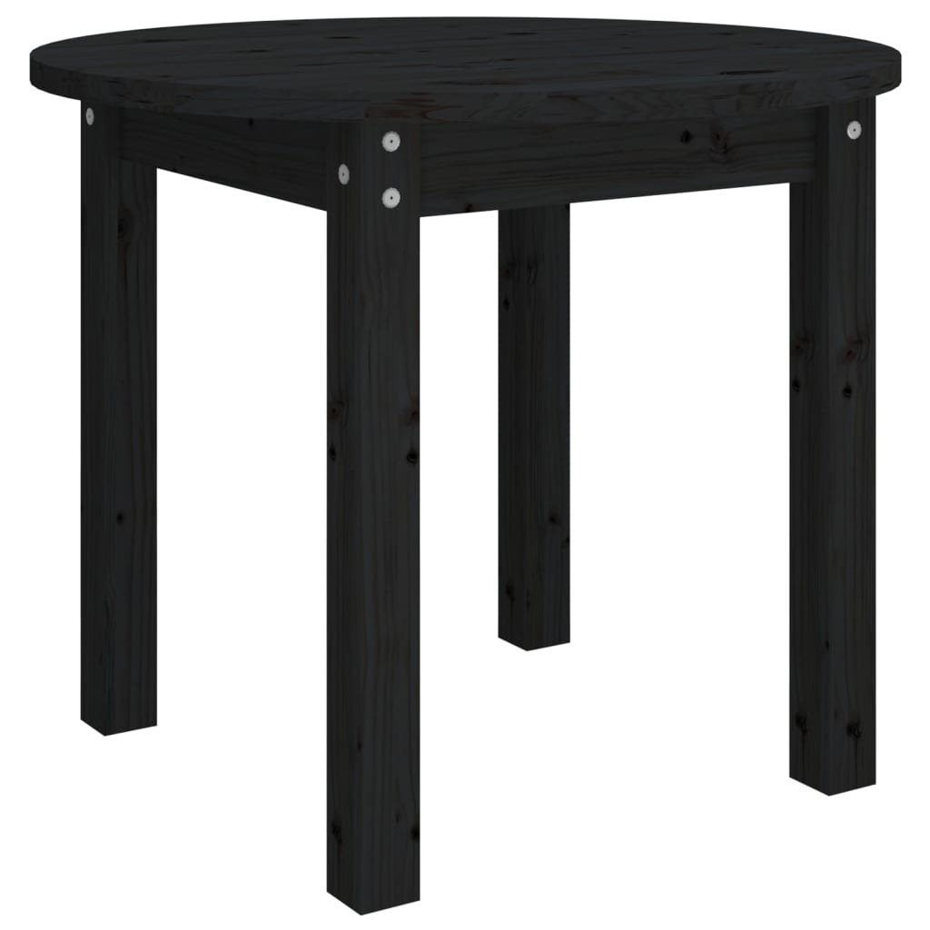 vidaXL Couchtisch Schwarz Ø 55x45 cm Massivholz Kiefer