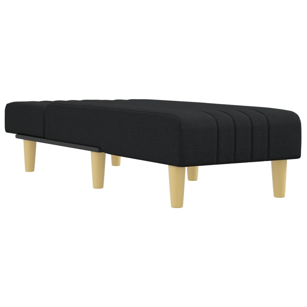 vidaXL Chaiselongue Schwarz Stoff