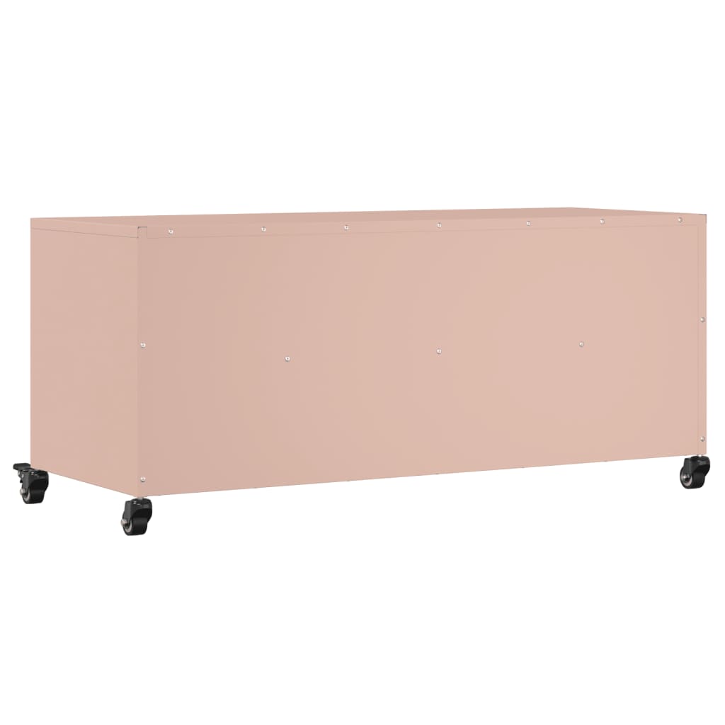 vidaXL TV-Schrank Rosa 100,5x39x43,5 cm Stahl