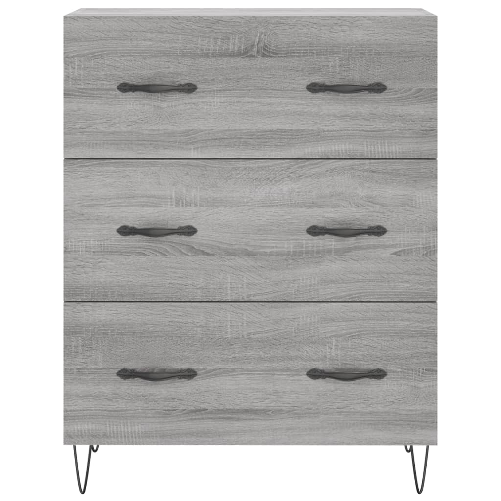 vidaXL Sideboard Grau Sonoma 69,5x34x90 cm Holzwerkstoff