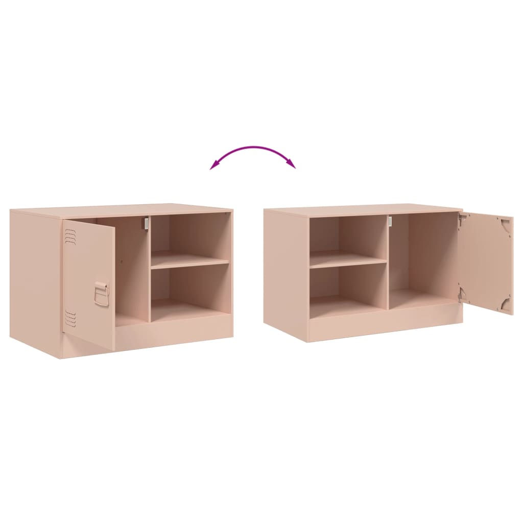 vidaXL TV-Schrank Rosa 67x39x44 cm Stahl