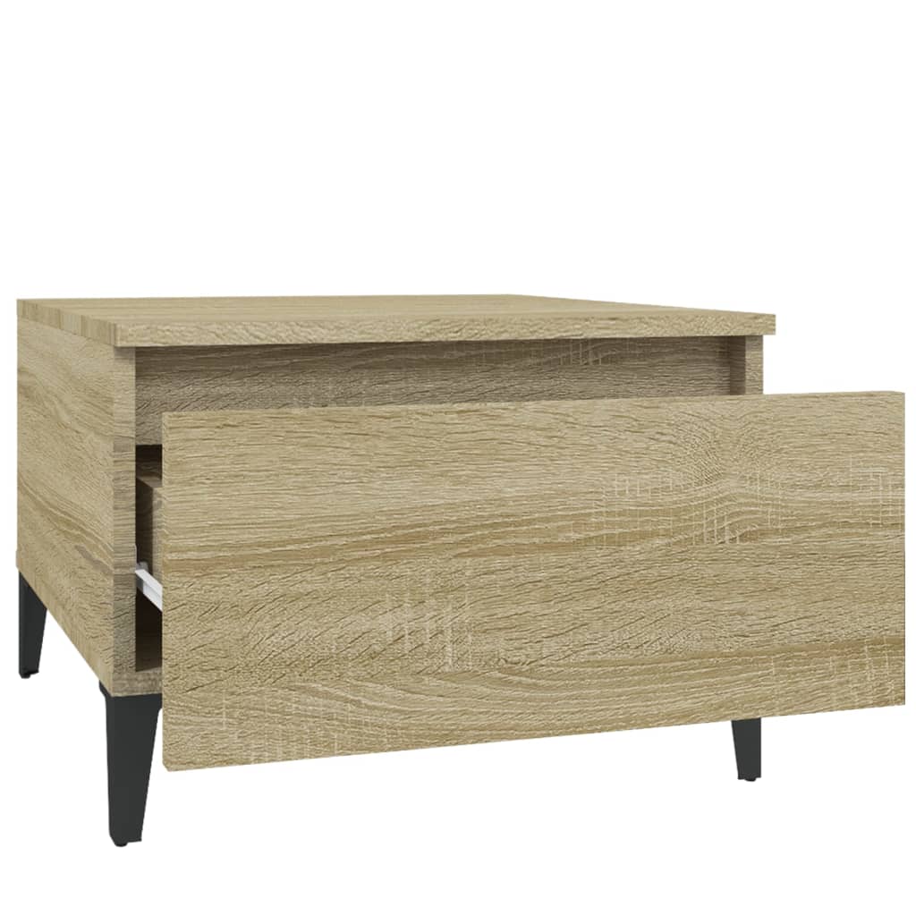 vidaXL Beistelltische 2 Stk. Sonoma-Eiche 50x46x35 cm Holzwerkstoff