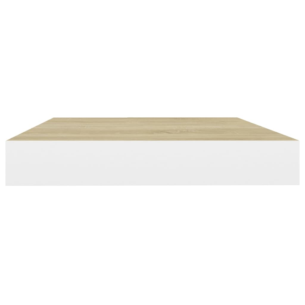 vidaXL Schweberegal Eichenoptik und Weiß 40x23x3,8 cm MDF