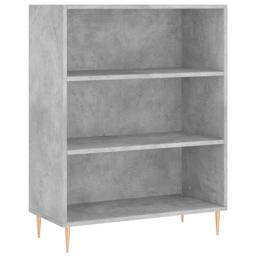 vidaXL Bücherregal Betongrau 69,5x32,5x90 cm Holzwerkstoff