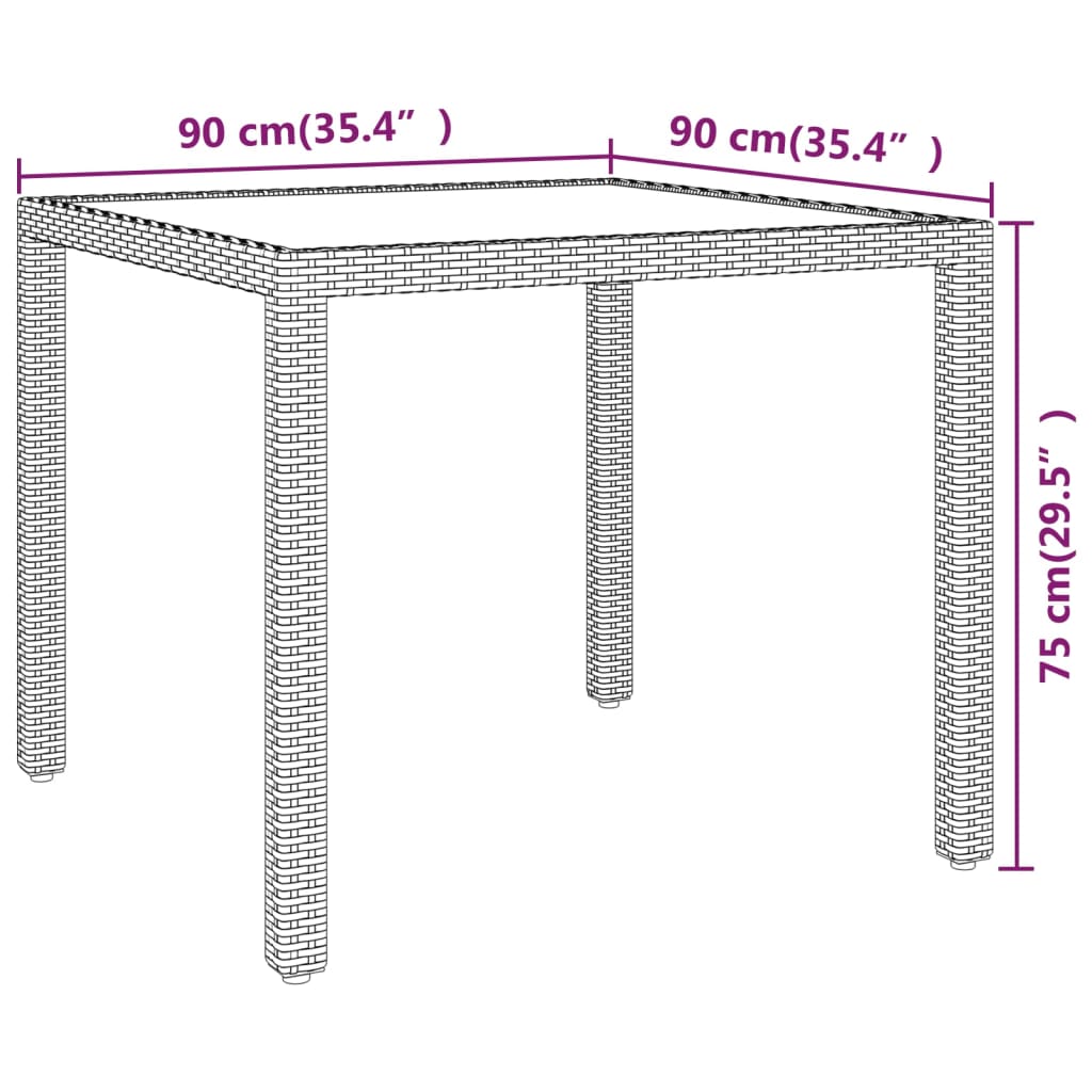 vidaXL 5-tlg. Garten-Essgruppe Poly Rattan & Massivholz Akazie Grau