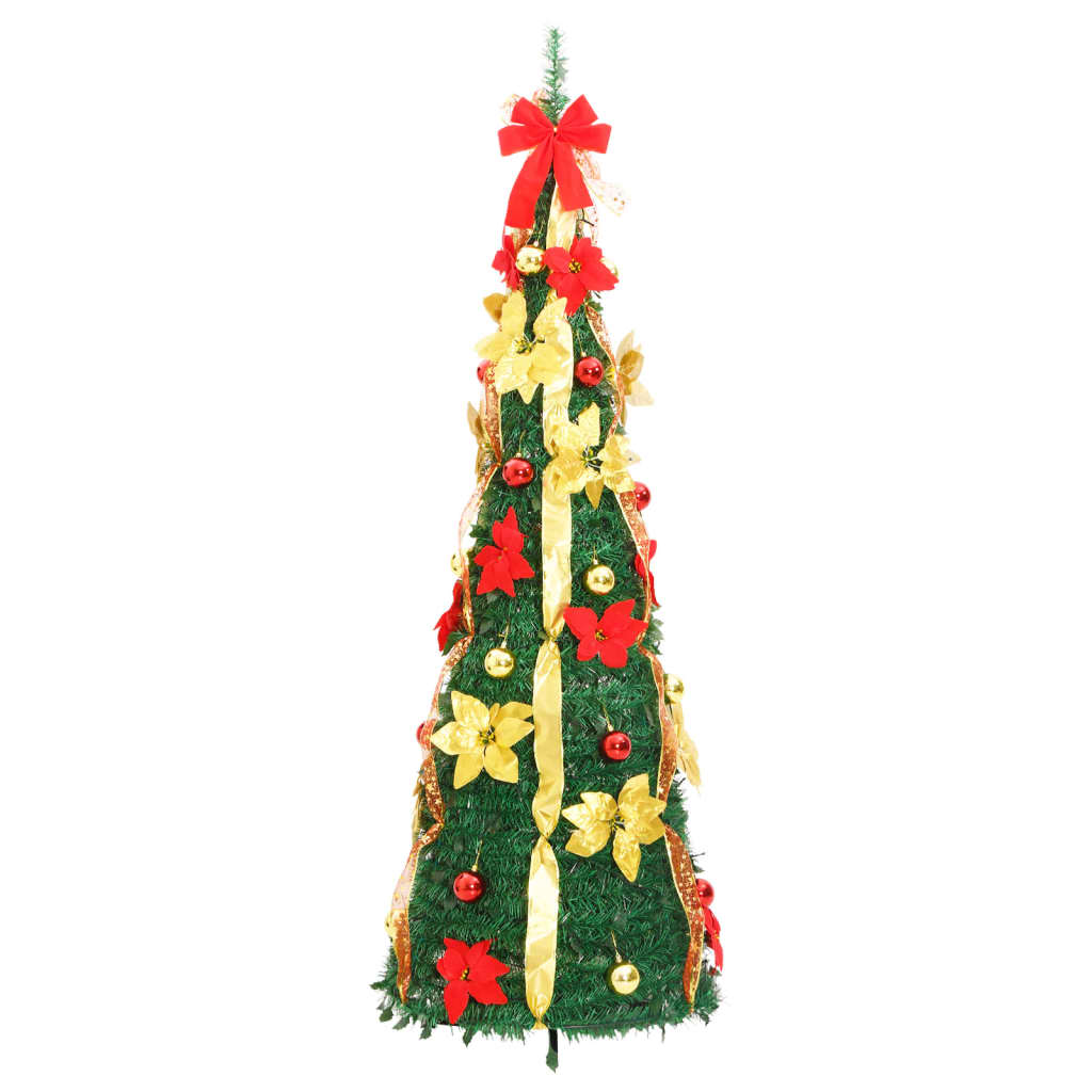 vidaXL Pop-Up-Weihnachtsbaum Künstlich 50 LEDs Grün 120 cm